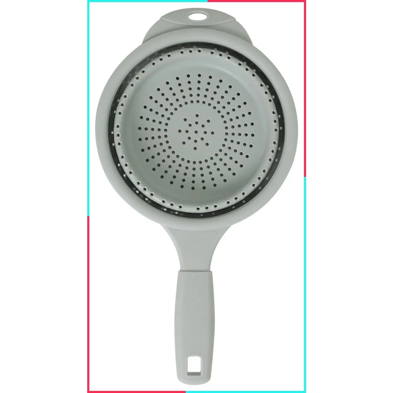 8" Collapsible Silicone Strainer in Sage, Kitchen Strainer with Handles, 7.2 Cup Capacity | BPA-Free, Heat-Resistant, Space-Saving Kitchen Tool