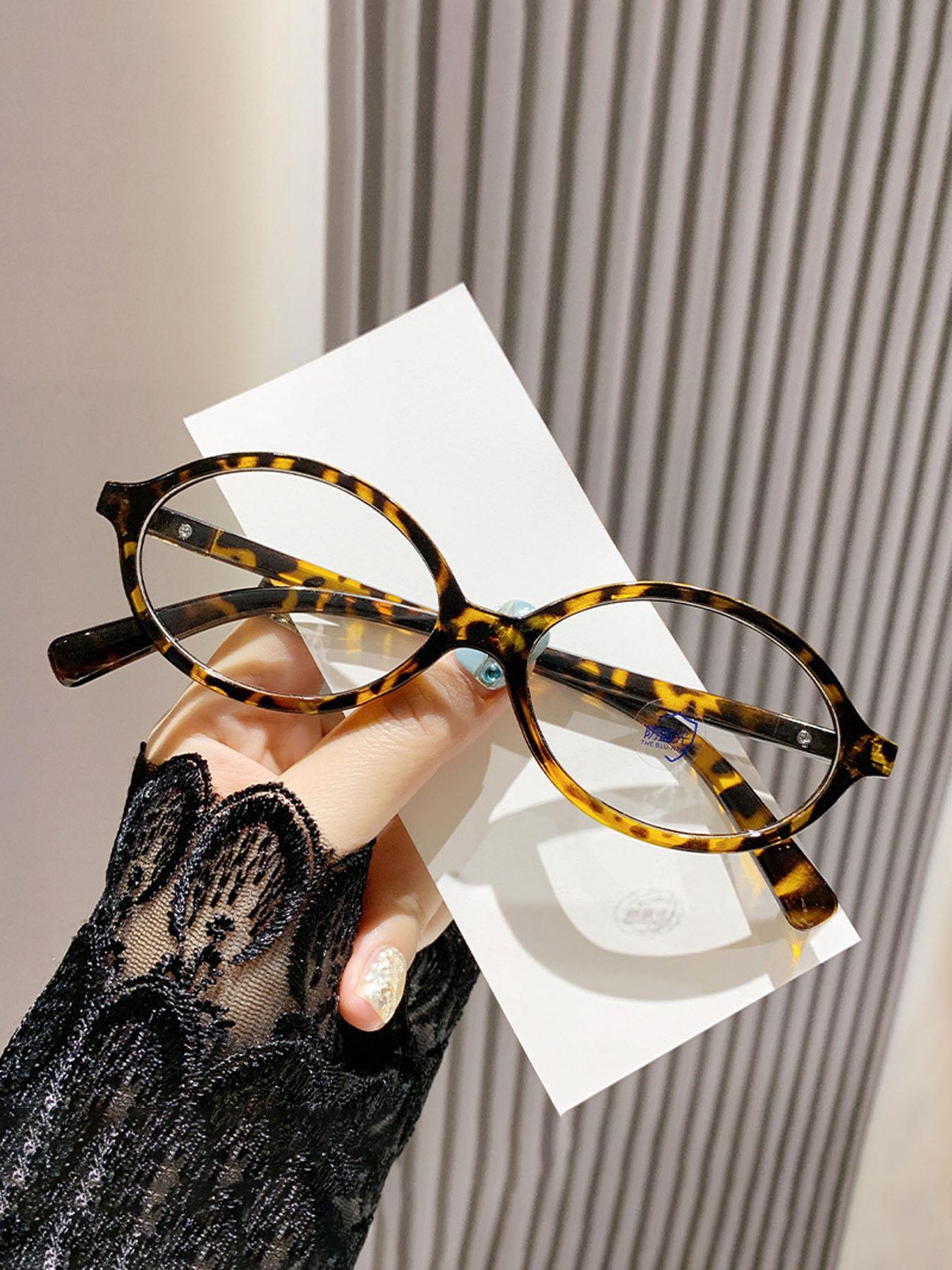 Women's Vintage Full Rim Eyeglasses, Trendy Casual Frames Eyeglasses for Everyday Use, Fashion Accessories for Outdoor Activities, Blue Light Glasses