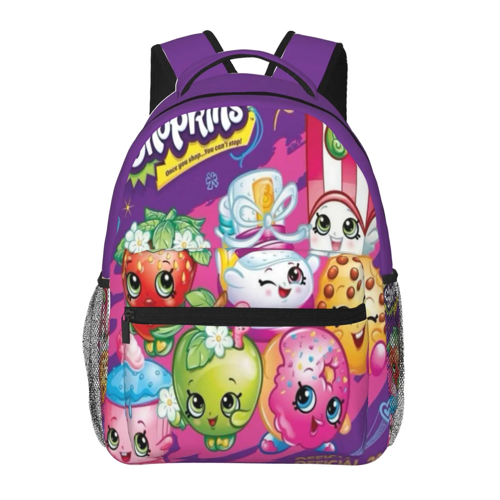 Cute Cartoon Anime Shopkins4 Printed Kids backpack, Comfort Adjustable Straps Daypack Lightweight Book Backpack for Boys Girls School & Outdoor Travel
