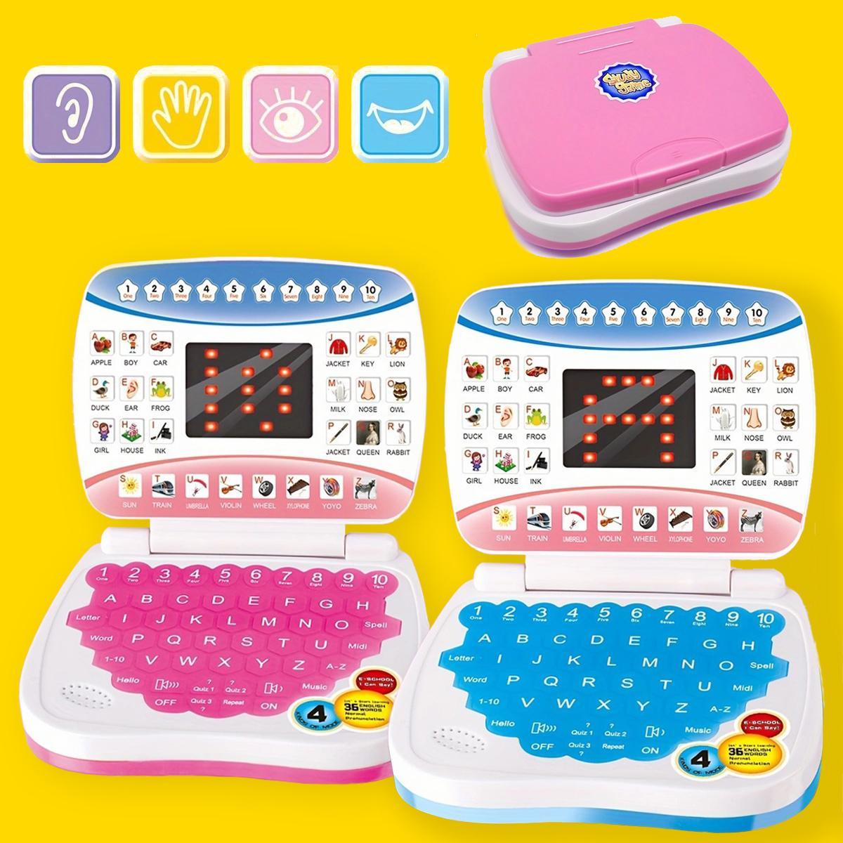 Electronic Learning Toy, 1 Box Mini Learning Computer Toy, Portable Learning Toy with Letters Numbers Music Functions, Ideal for 3 Years and Up
