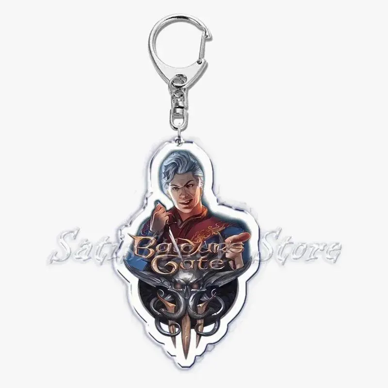 Trending Game Astarion Character Keychain for Women Man Accessories Bag Key Chain Ring Keychains Jewelry Fans Gift