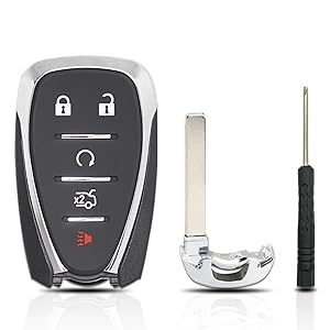 Key Fob Cover Replacement Fits for 2016-2023 Chevy Malibu Camaro/ 2016-2021 Cruze/ 2018-2021 Equinox Traverse/ 2019-2021 Blazer Keyless Entry Key Fob Case Shell HYQ4AA HYQ4EA