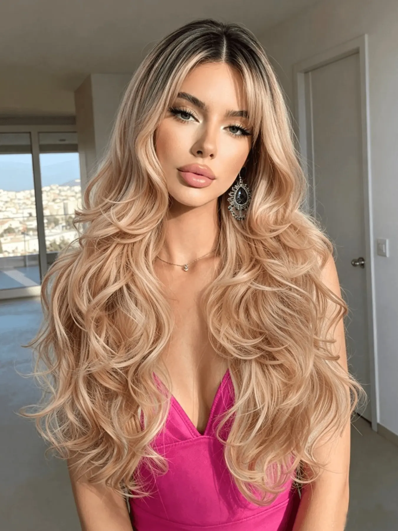 Brazilian Remy Light Reflective Wigs, Full Head Wigs, Layered Cut, Wavy Wigs, Mid-Body Wavy Human Hair Wigs for Black Women, 200 Density Brazilian 28 Inches Wigs for Women