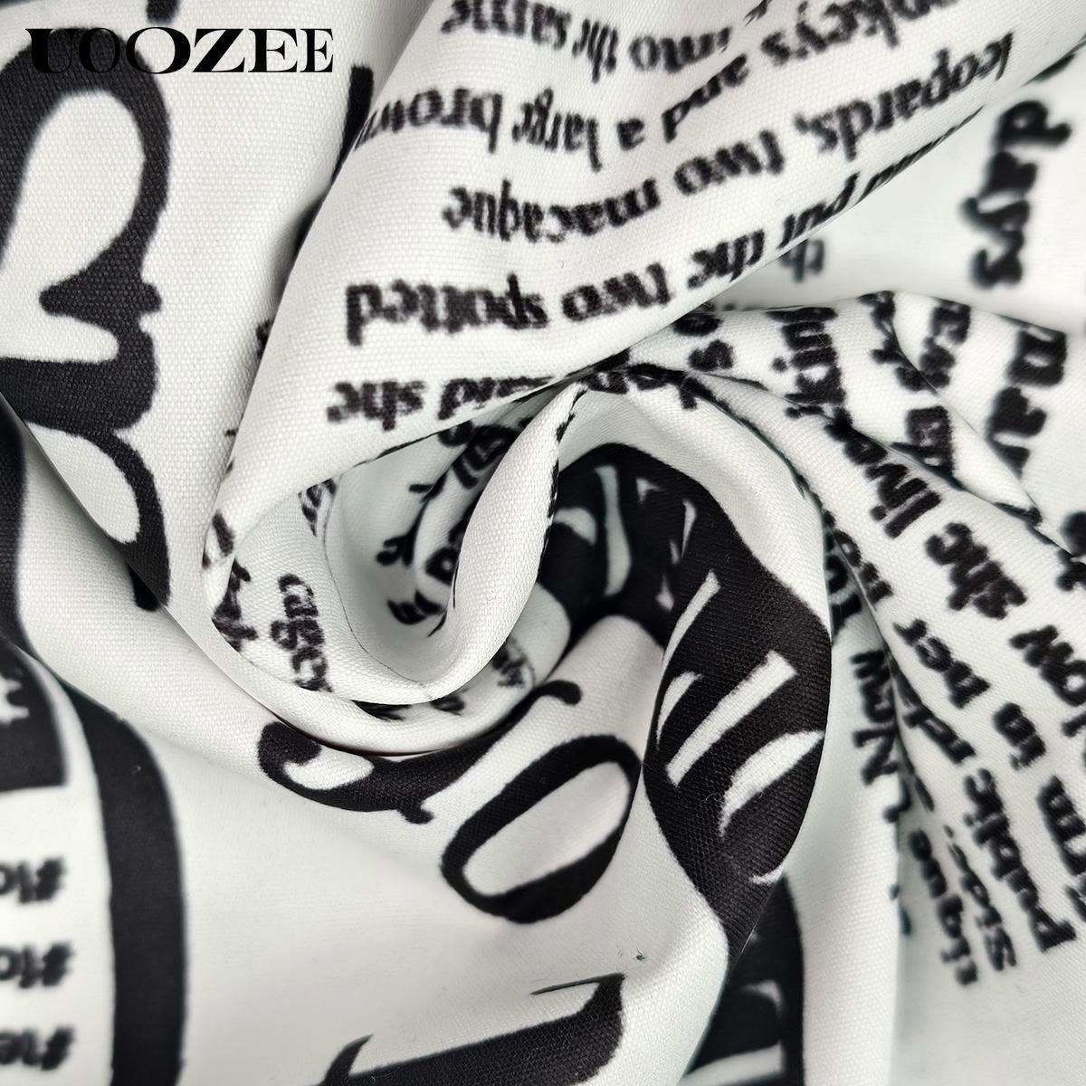 Women's Spring Cotton Turtleneck Blouses Loose Letter Print Stand Collar Tops Casual Fitted High Neck Ladies Wear