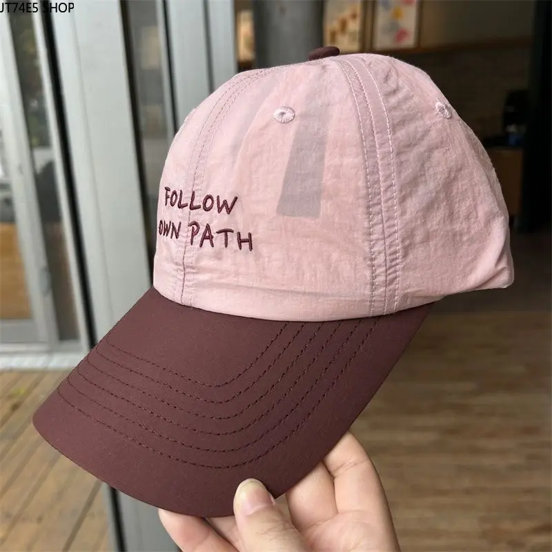 Unisex Clothes Outdoor Sports Baseball Cap - Quick-Dry, Lightweight, Breathable Contrast Colors, Large Fit, UV Protection Summer Hat with Adjustable Strap for Men, Women, Outdoorsports, Quick-Dry Fabric