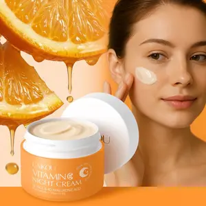 LAIKOU Vitamin C Night Cream, Retinol & 4D Hyaluronic Acid Facial Moisturizer with Niacinamide Vitamin B5, Hydrating Brightening Anti-Aging Night Face Cream for Dull Dry Skin, Even Skin Tone Repair Skin Barrier