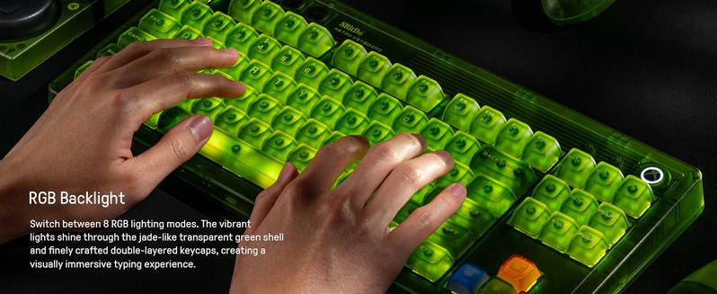 8BitDo Retro 87 Mechanical Keyboard with RGB Backlight, Bluetooth/2.4G/USB-C Hot Swappable Wireless Gaming Keyboard for Windows and Android - Xbox Edition (Officially Licensed)