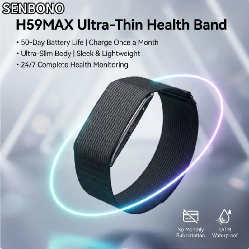 Senbono Fitness Tracker Wristband, Multifunctional Smart Watch for Workout, Sleep & Health Monitoring, Bluetooth-compatible, iOS & Android Compatible, Wireless Fitness Tracker