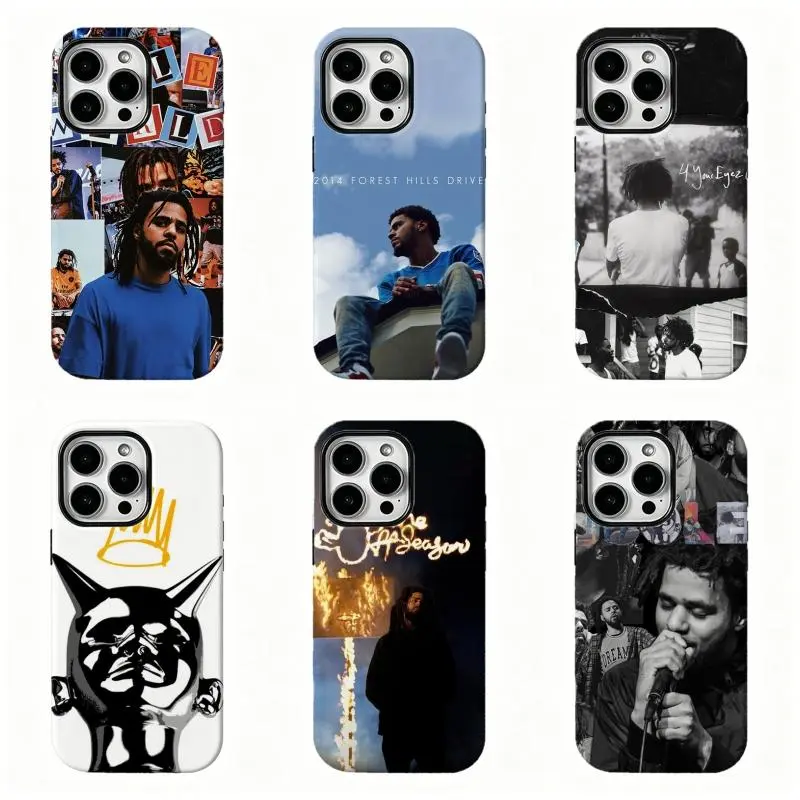 J. Cole Hip Hop Custom Rubber Skinny Phone Case - Shock Resistance, Full Protection - Unisex for iPhone 17 Pro Max,16,15,14,13,12,11 Plus Pro Max & Samsung S21-S26 FE/Plus/Ultra - Ideal Gift Accessory
