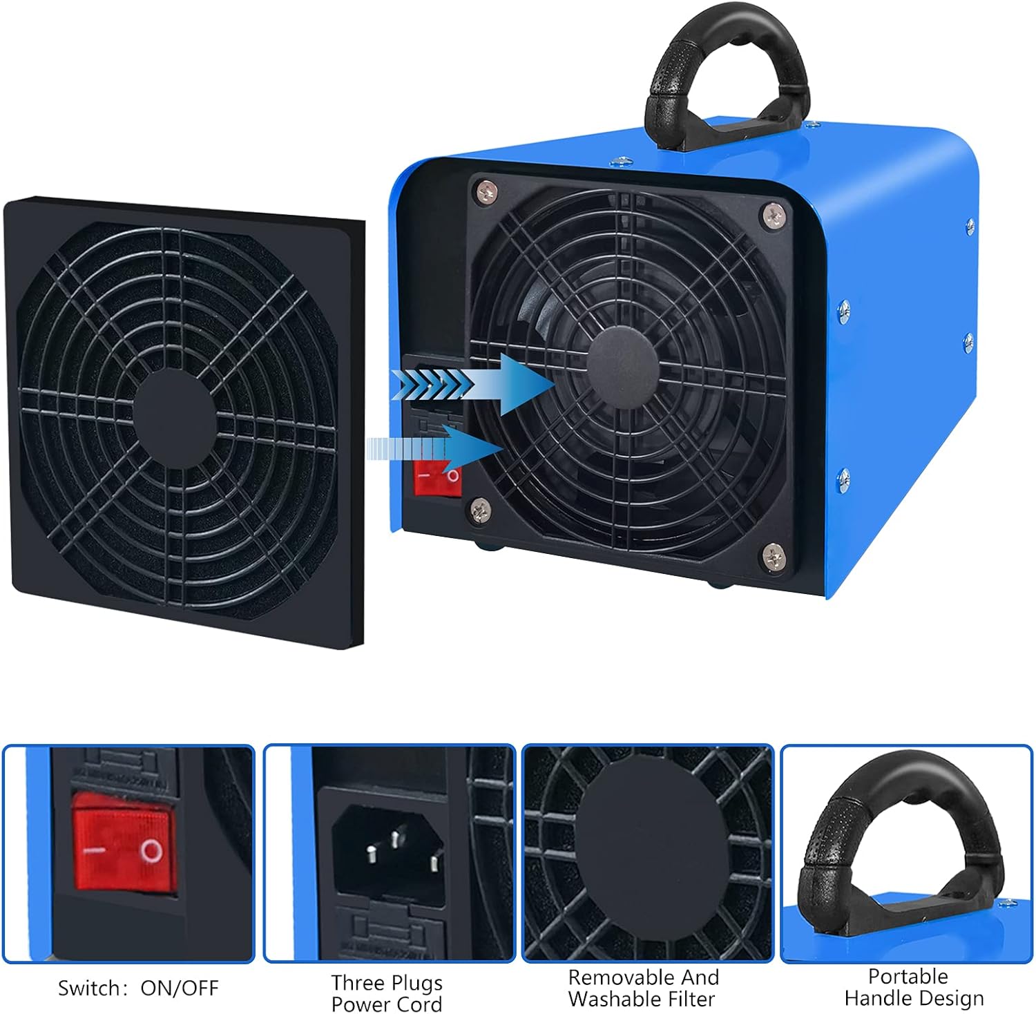 Ozone Generator 160,000mg/h - Ozone Machine Odor Removal Odor Eliminator Ionizer Deodorizer Ozonator Ozone Generator Air Purifier for ///Pet Odor