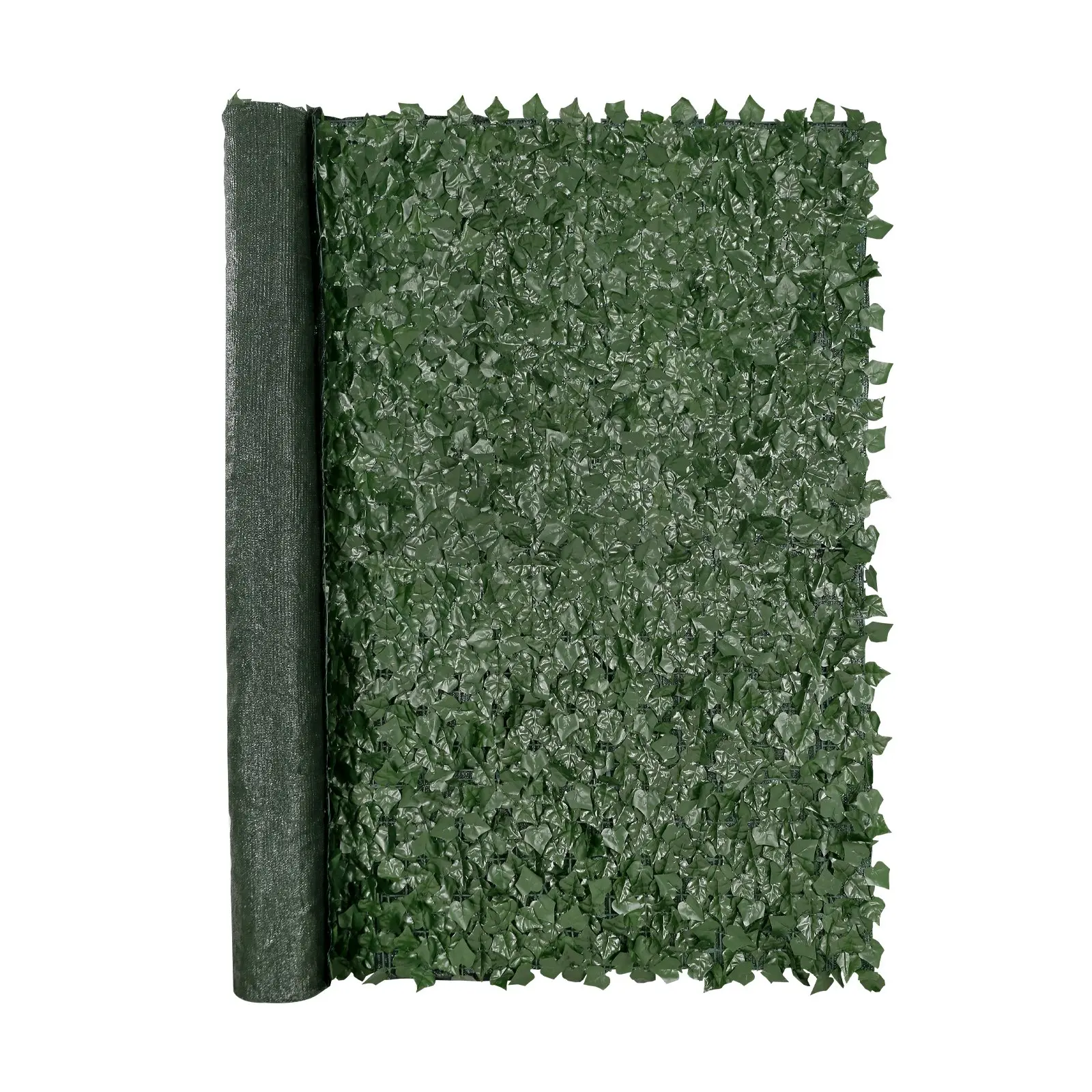 VEVOR Rectangular Plastic Ivy Privacy Fence, 96x72in Artificial Green Wall Screen with Mesh Cloth Backing & Strengthened Joints, Leaf Texture Faux Hedge Vine Decoration for Outdoor Garden, Balcony