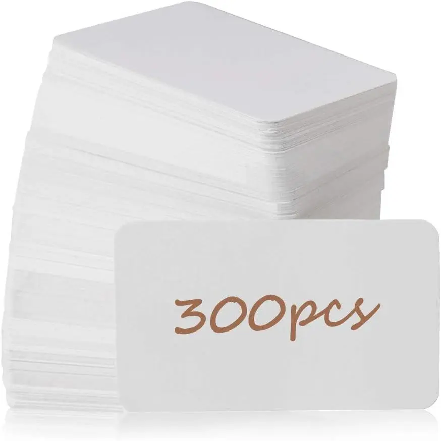 300 count  White Blank Business Cards, 3.5x 2.2 inch Small Blank White Cardstock Note business  paper cards