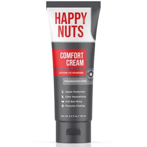 Comfort Cream Deodorant For Men: Anti-Chafing Sweat Defense, Odor Control, Aluminum-Free, Travel Essential, Deodorant & Hygiene Products for Men's Private Parts 3.4 Fl Oz, Fragrance-Free