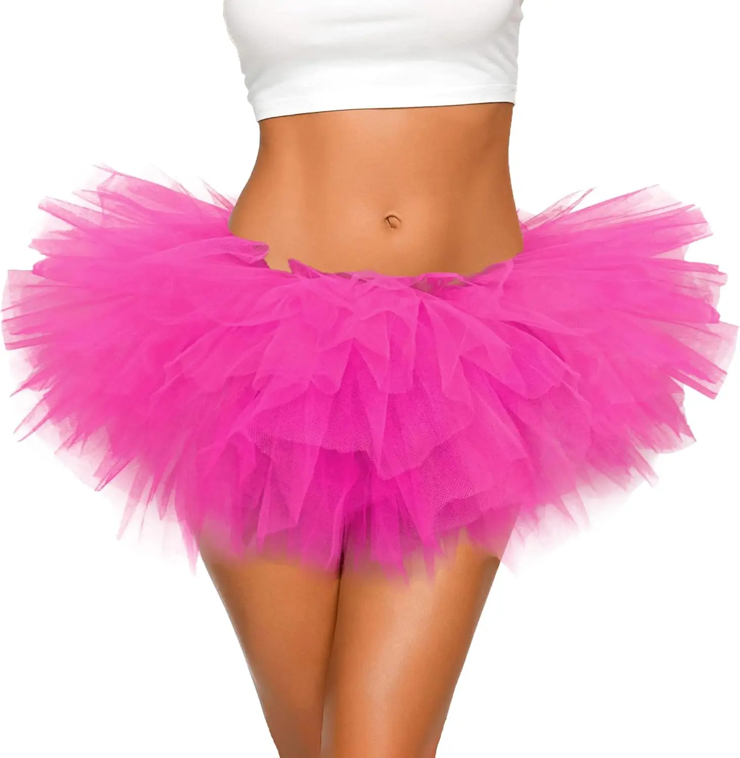 Women's ClothingTutu for Women Adults - 5-Layer Tulle Skirts 80s Outfit for Women - Puffy Adult Tutus - Halloween Costumes Skirt