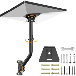 Starlink Mount Gen 3, 3-Point Adjustable Extended Gen 3 Wall & Roof Mount Kit Compatible with Starlink Standard 4/4X/V3, Heavy Duty Outdoor Weatherproof Pole Mounting Kit with  Pipe Adapter