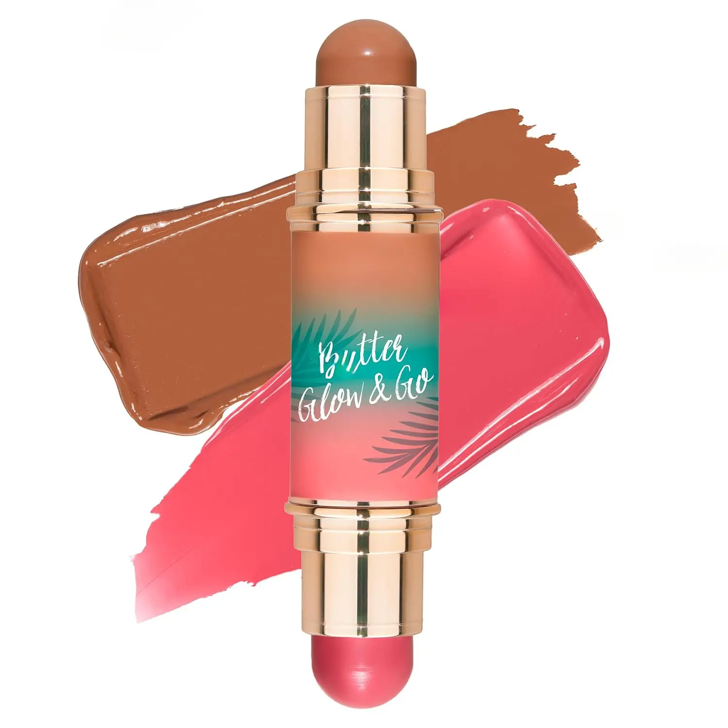 Dual-Ended Blush & Contour Stick - Smooth & Blendable Cream Cosmetic for Cheeks, Eyes & Lips, Buildable Glowing Makeup, Lip And Cheek Lip Cheek Pigment Lip Cheek Tint