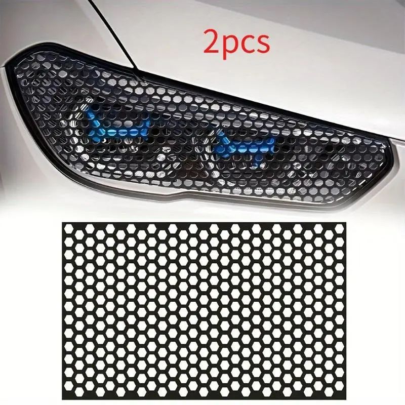 Car Rear Tail Light Lamp Stickers Vehicle Exterior Decoration Honeycomb Type Decal Black