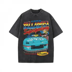 Men's Racing Graphic T-shirt, Casual Loose Fit Cotton Tee, Personalized Shortsleeve Top for Outdoor & Matching Outfits summerwins