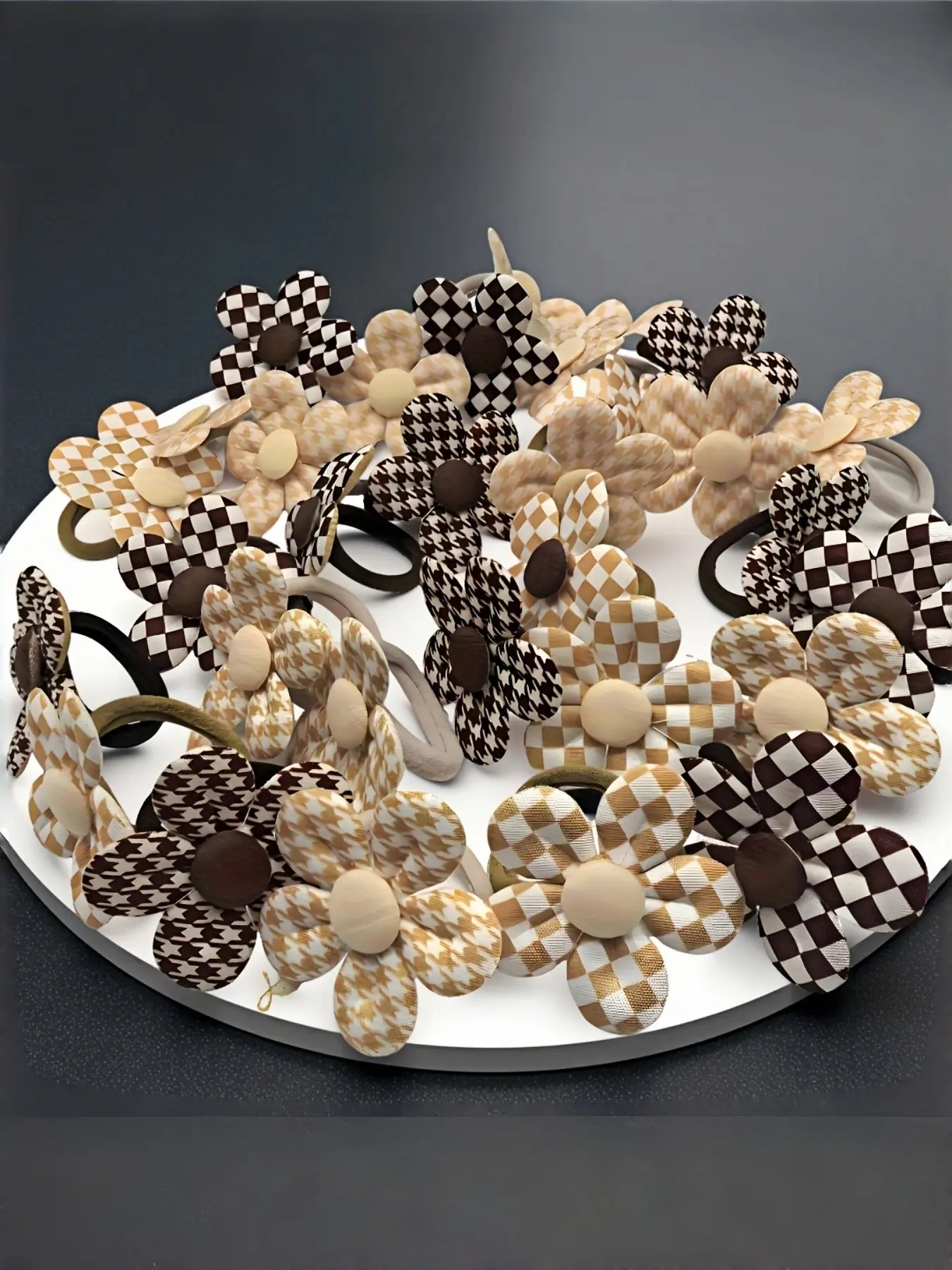 20pcs Elastic Hair Ties, Seamless 3D Design, Various Patterns, Ideal for Students, Sports, Travel, Makeup, Perfect Gift for Girls