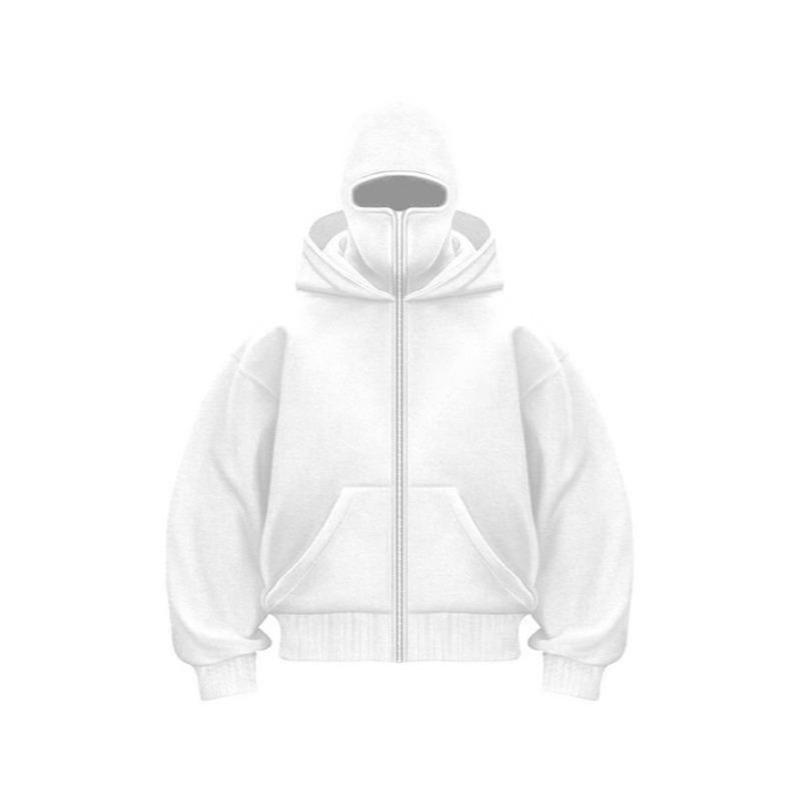 Balaclava Hoodie With Built-In Zip - Men's Athletic Autumn Winter Sweatshirt