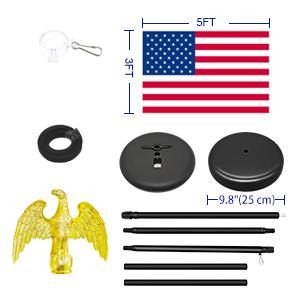 Indoor Flag Pole Kit with Base and Topper 6ft-8ft,Aluminum Flagpole Indoor for Office,School,City Hall Indoor Flag Pole and Stand Indoor Flag Pole Kit with Base and Topper 6ft-8ft,Aluminum Flagpole Indoor for Office,School,City Hall Indoor Flag Pole and Stand