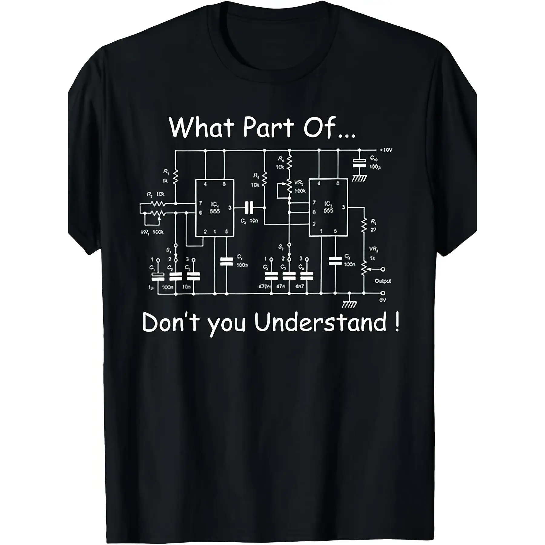 Men's Casual Graphic T-Shirt with Funny Electrical Engineer Circuit Board Print, Soft 100% Cotton Short Sleeve Tee, Tshirt, Top, Shortsleeve, Stretch, Fabric, Menswear, Knit, Round Neck, Casual Wear
