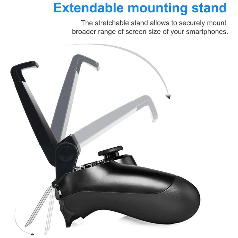 Gamepad Holder, 1 Count Foldable Adjustable Game Controller Bracket, Phone Holder & Gamepad Stand for PS4 Gamepad, Cell Phone Holder, Game Console Accessories