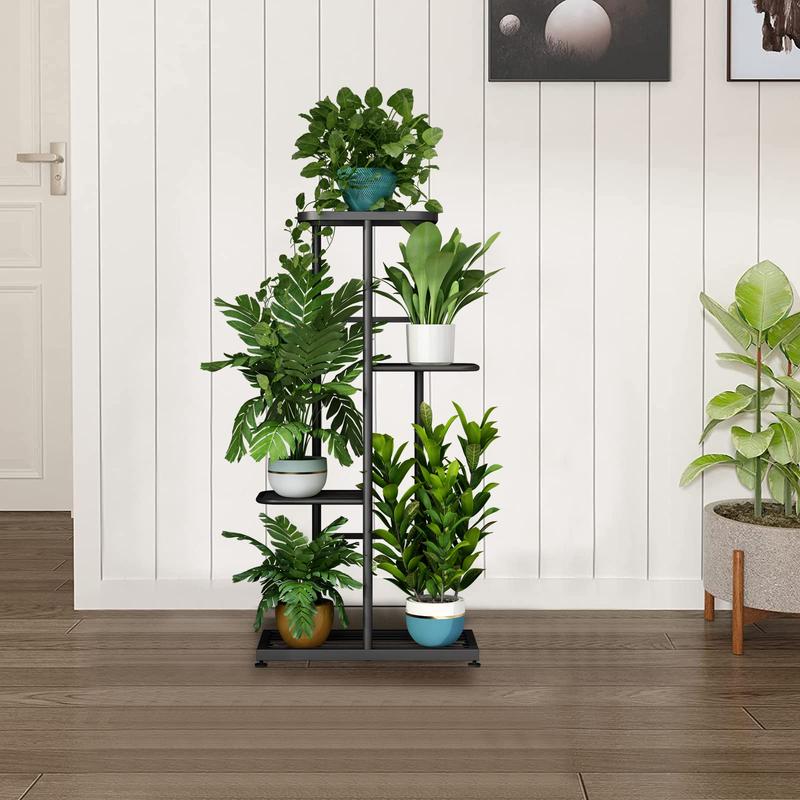 Plant Stand Indoor Outdoor Metal 4 Tier 5 Potted Multiple Flower Pot Holder Shelf Planter Display Shelving Unit for Patio Garden Corner Balcony Living Room【A001】 Deals For You Days