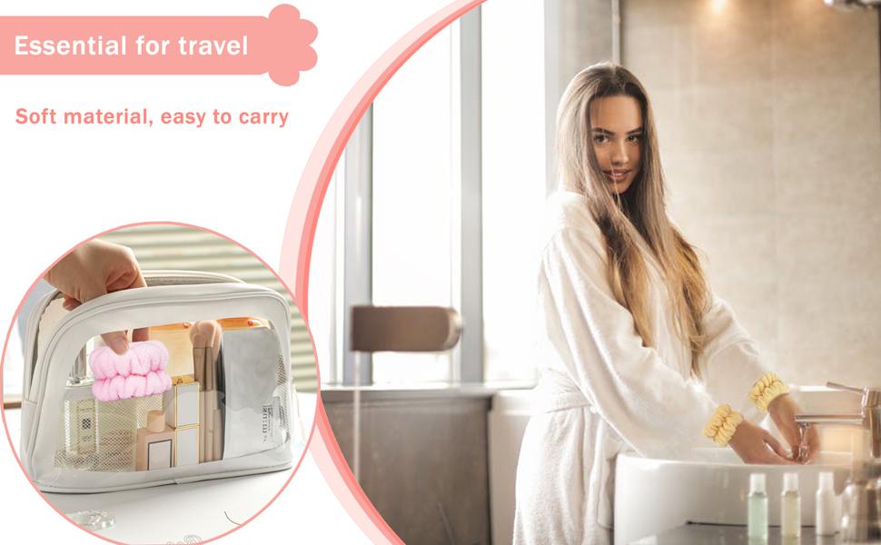 2pcs Wrist Bands for Washing Face, Microfiber Face Washing Wristbands, Arm Wrist Towels, Spa Face Wash Wristbands, Stretchy Absorbent Wash Band for Woman Children