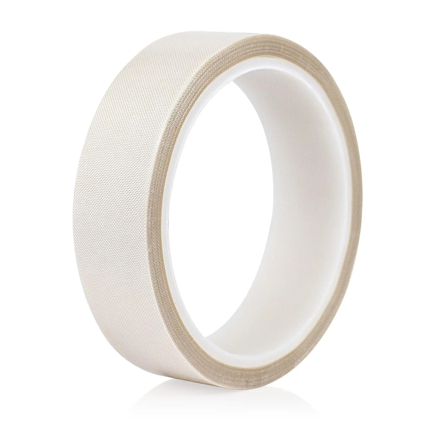 High Temperature White PTFE Teflon Glass Fiber Tape, 6.3mil x 1inch x 33feet Aging-Resistant Composite Adhesive Tape for Fabric, Vacuum Sealer Machine, Sealing Tools, Ptfe Tape