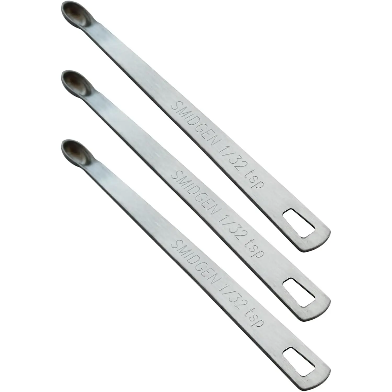 3PCS 1/32 Teaspoon(1/32tsp, 0.16ml, Smidgen) Single Tiny Measuring Spoon, Small Individual Stainless Steel Measure Spoons Only