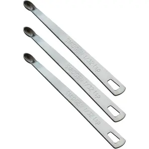 3PCS 1/32 Teaspoon(1/32tsp, 0.16ml, Smidgen) Single Tiny Measuring Spoon, Small Individual Stainless Steel Measure Spoons Only