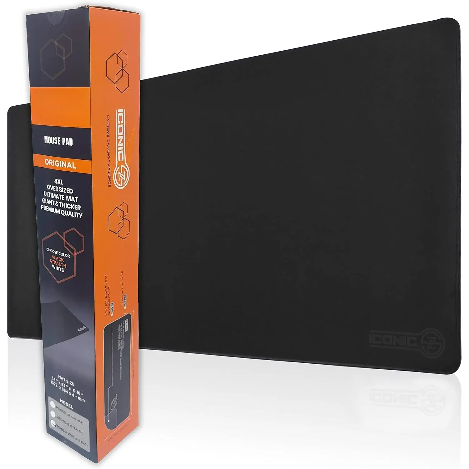 3XL Extended Gaming  Pad/Mat 46"x20"(Stealth)  Large & Wide Desk Cloth Mousepad  Stitched/Water of/Non Slip Base