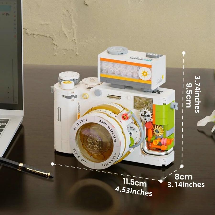 Creative Camera Design Building Blocks, 1 Box Retro Camera Mini Building Block Model Set, Creative Home Desktop Decoration, Birthday Gifts, Moc Blocks Set