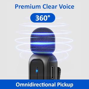 2 Pcs Wireless Lavalier Microphone for iPhone iPad Android with Charging Case 7H Clip on Lapel Microphone Wireless for Video Recording Vlogging, YouTube, Interview, 3 Mode Denoise, 70ft