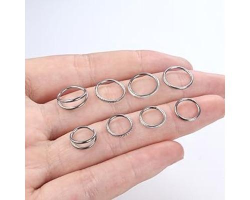 Jstyle 18G 16G Surgical Steel Nose Rings Hoops for Women Opal CZ Septum Rings Clicker Hinged Segment Nose Ring Lip Helix Cartilage Conch Daith Rook Nose Body Piercing Jewelry 8mm 10mm Jstyle 18G 16G Surgical Steel Nose Rings Hoops for Women Opal CZ Septum Rings Clicker Hinged Segment Nose Ring Lip Helix Cartilage Conch Daith Rook Nose Body Piercing Jewelry 8mm 10mm