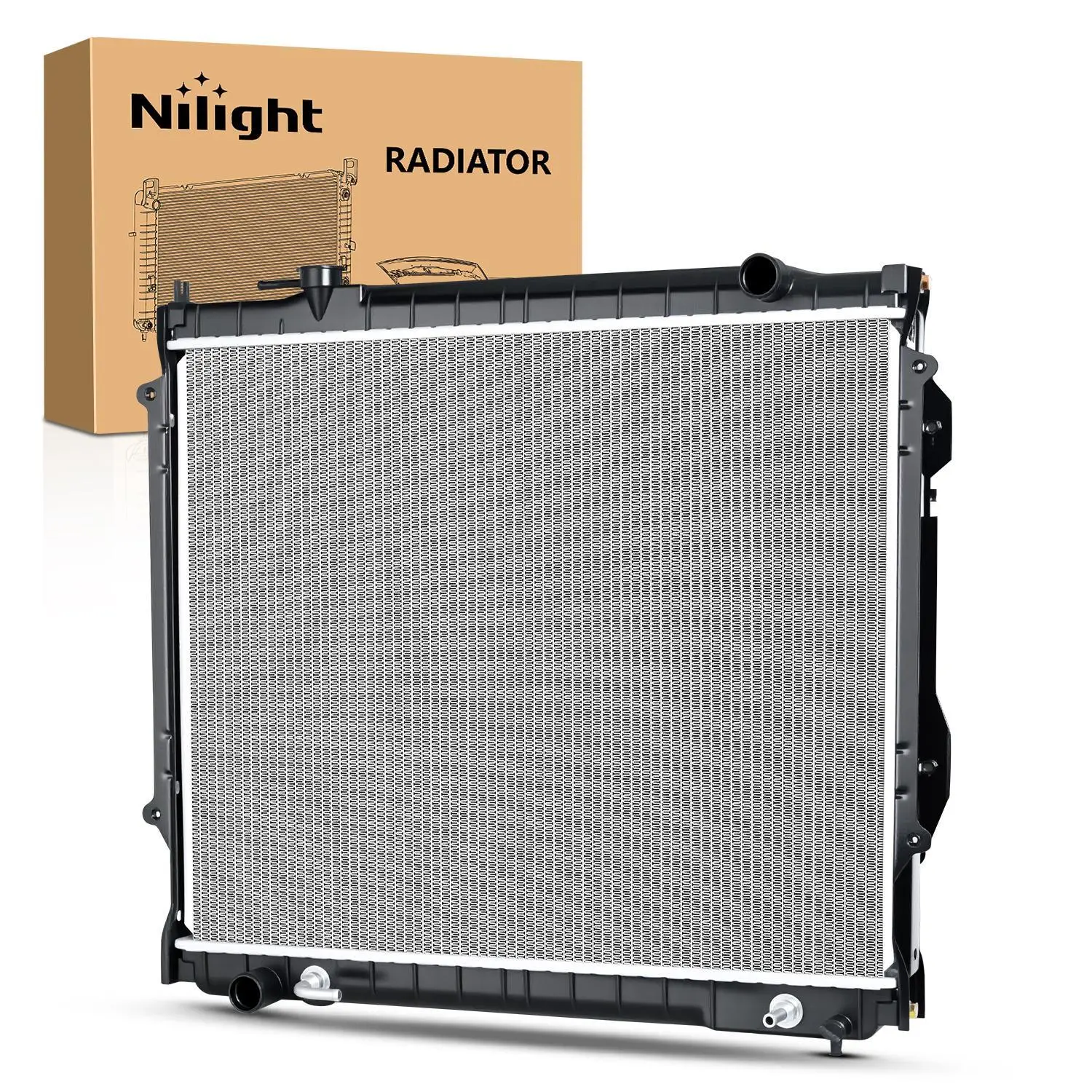 Nilight Automotive Complete Unit Radiator - Aluminum Core, Boiling Point Up Engine Cooling Auto Replacement Part for Tacoma 2.7L L4, 3.4L V6 (Base, DLX, Pre Runner, SR5) 1995-2004 Accessories