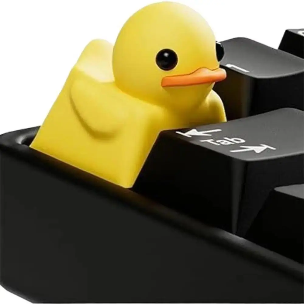 Resin Duck Keyboard Keycap Desktop Decor Creative Design Mechanical Keyboard Cap Yellow Cartoon ESC Keycap Game Accessories