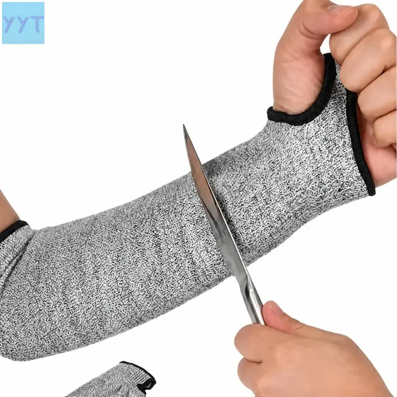 YYT1  Cut-Resistant Arm Sleeves - Anti-Cut Material Safety Equipment, Breathable and Lightweight, Comfortable Standard Size Fit Woodworking, Construction, Construction Tools