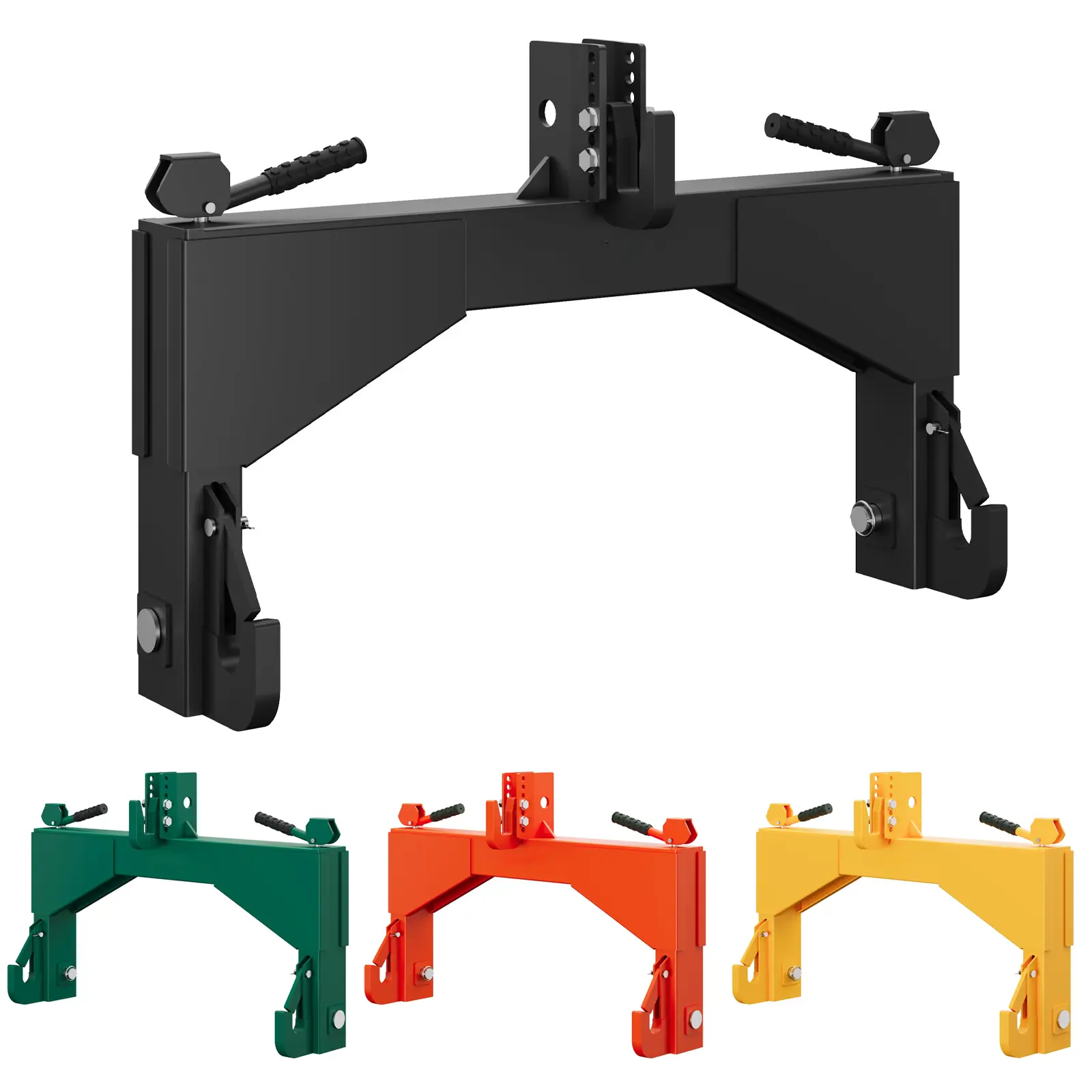 Heavy Duty 4000 Lbs 3-Point Quick Hitch for Category 2 Tractors – 5-Level Adjustable Bolt, One-Handed Pin Lock, Rust-Resistant Steel, Agricultural Attachment