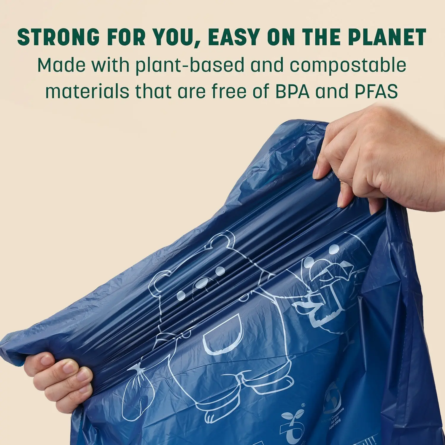 40 Biodegradable Garbage Bags, Pla Corn Starch Compostable Trash Bags, Kitchen Waste Bags, Eco-Friendly Disposable Bags
