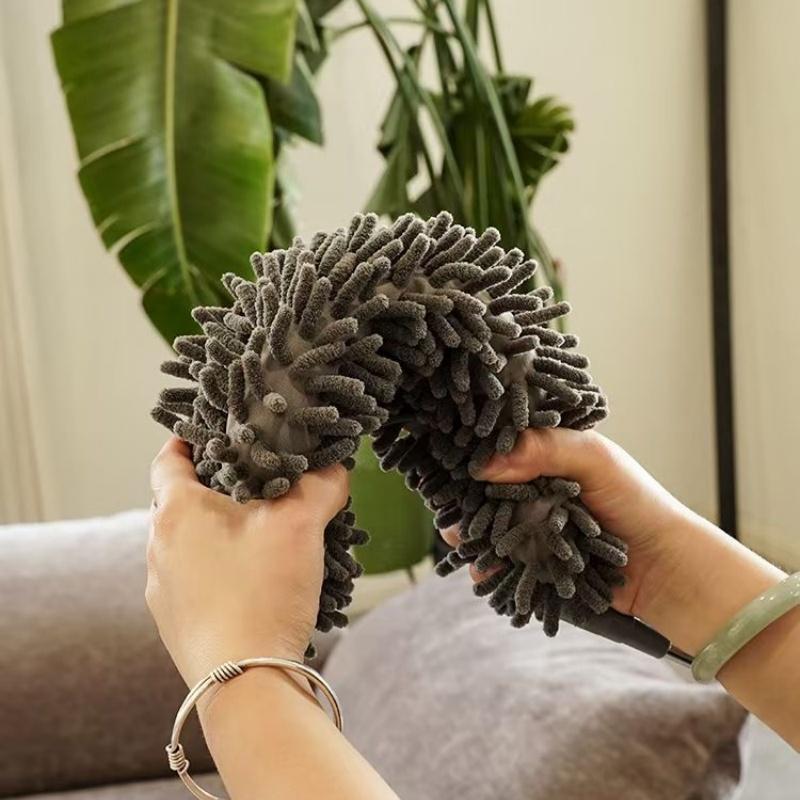 Extendable Telescopic Cleaning Duster Brush for Ceiling Fans, Microfiber Dusting Wand with Adjustable Length, Long Handle for Furniture & Electronics, Home Cleaning Products, Cleaning Supplies