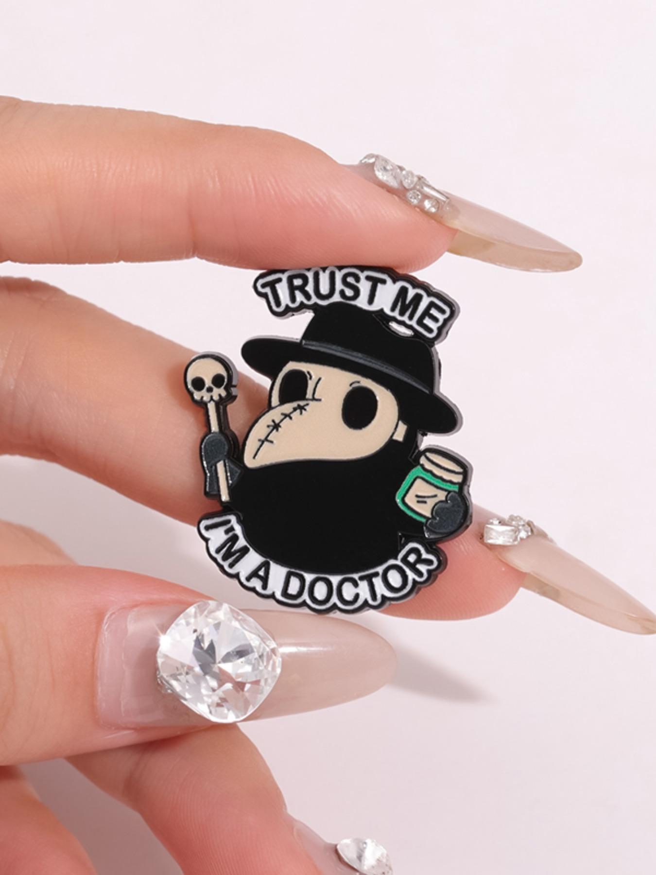 Cartoon Doctor Design Brooch, Fashion Accessory, Cute Pin Badge for Daily Clothing Decor, Trendy All-match & Exquisite Brooch for Birthday Gift, Alloy Brooch Pin