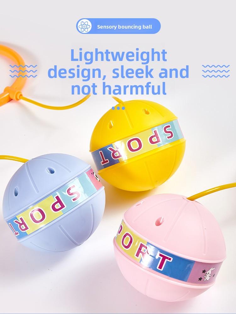 Children's glowing jumping ball, flashing luminous one-foot swing ball, bouncy jump rope ball, foot swing hoop, foot hula hoop