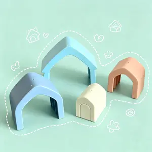 Stacking Building Blocks Toy for Toddlers Boys and Girls, Educational Open-Ended Play Toy, Fine Motor Skills & Sensory Development (Random Assortment)