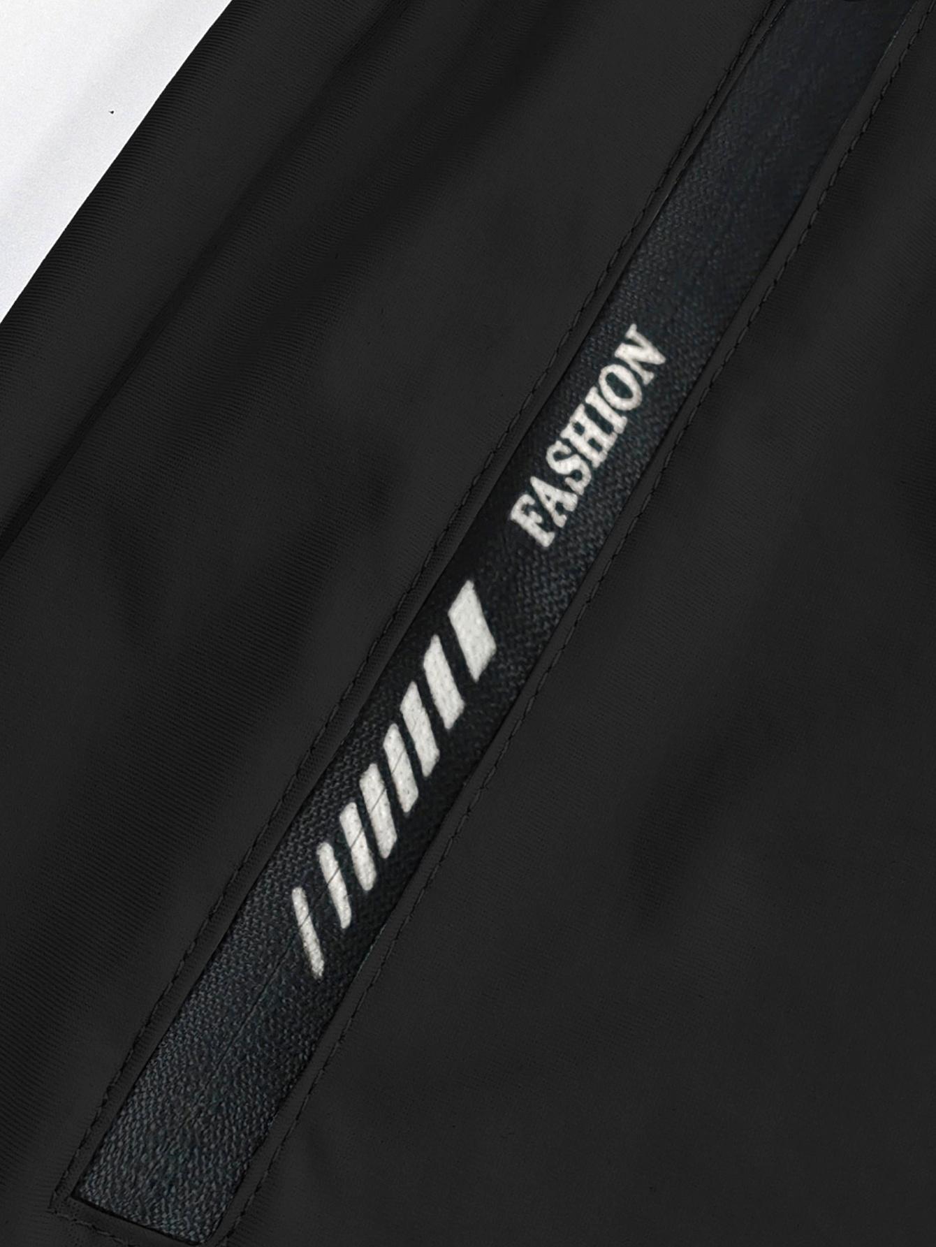 Women's Capri Pants, Elastic Waist Zipper Pocket Casual Cropped Trousers for Summer & Daily Wear