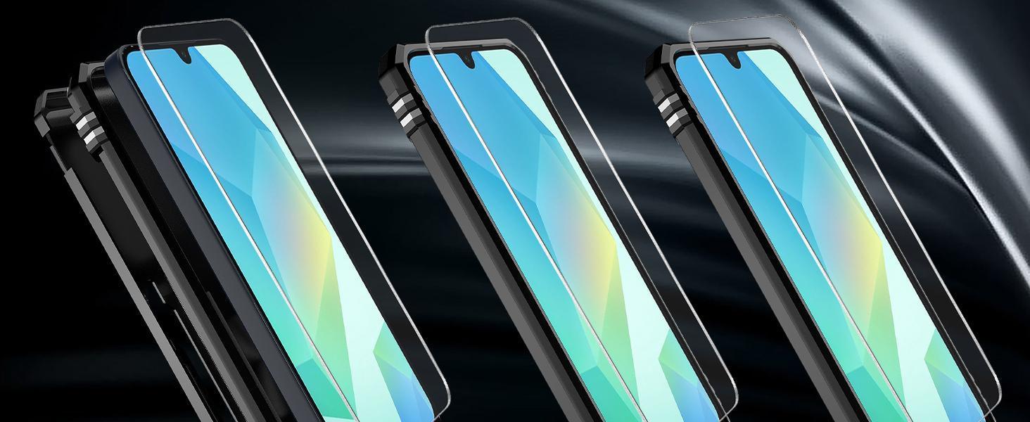 for Samsung Galaxy A16 5G Case with Slide Camera Cover + Screen Protector(2 Packs), Rotated Ring Kickstand Military Grade Shockproof Protective Cover for Samsung Galaxy A16 5G (Black)