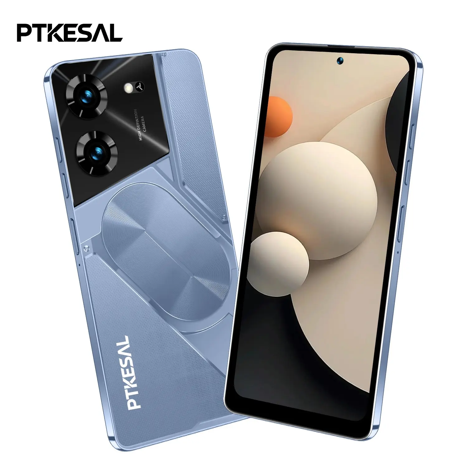 PTKESAL-Pova5 Pro Smartphone, 4GB+128GB, Mtk6762 Octa-Core, Android 12, 6.9-Inch Screen, 5000mah Battery, HD Camera, Long-Lasting