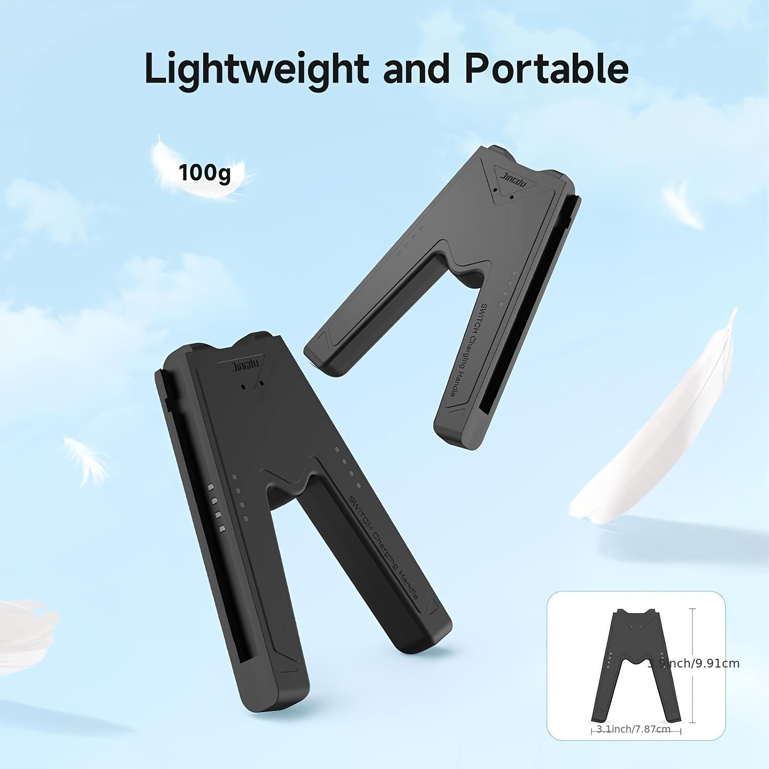 Portable Game Controller Charging Grip, 2 Counts V-shaped Joystick Design Game Controller Charging Handle, Console Accessories for Nintendo Switch Standard & OLED Edition