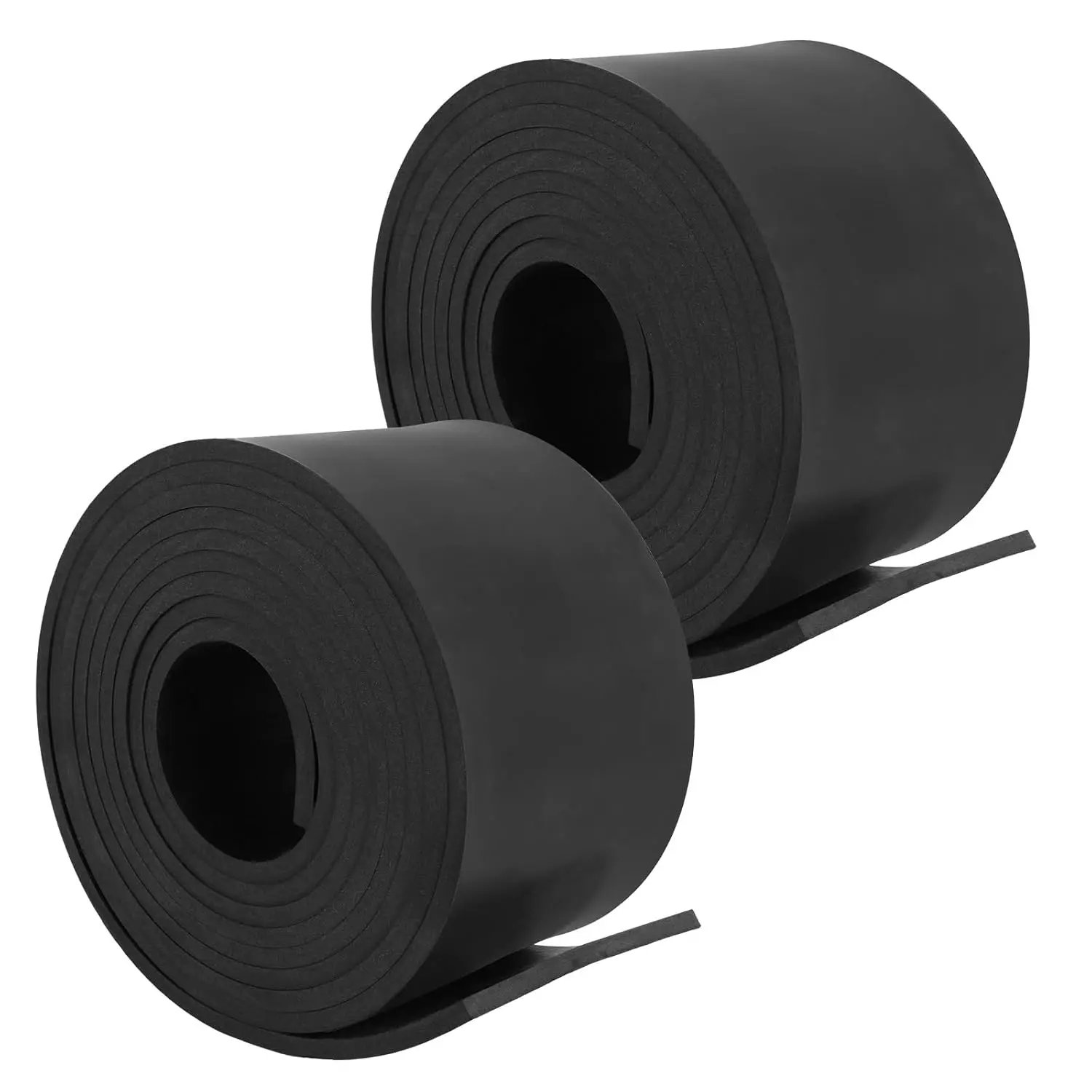 2 Rolls Rubber Sheet, 1/4" Thick X 4" Wide X 10' Long Solid Rubber Strips Roll PadInsulation, Rubbers Rolls for Gaskets DIY Material, Supports, Leveling, Sealing, Bumpers, Abrasion, Flooring